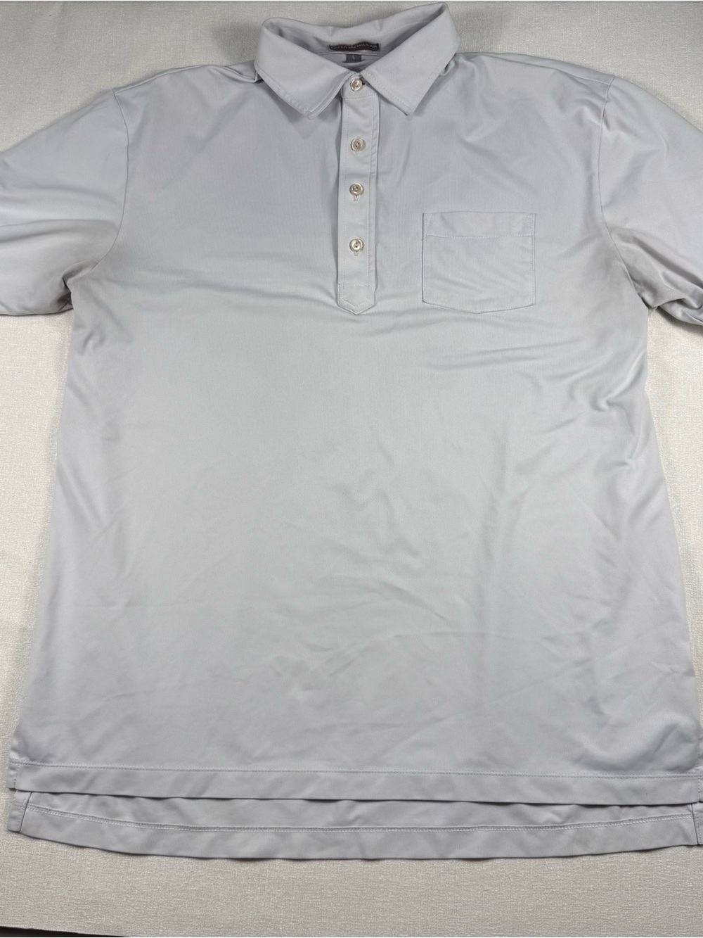 Peter Millar Summer Comfort Polo Shirt Men’s Large Gray Performance Golf